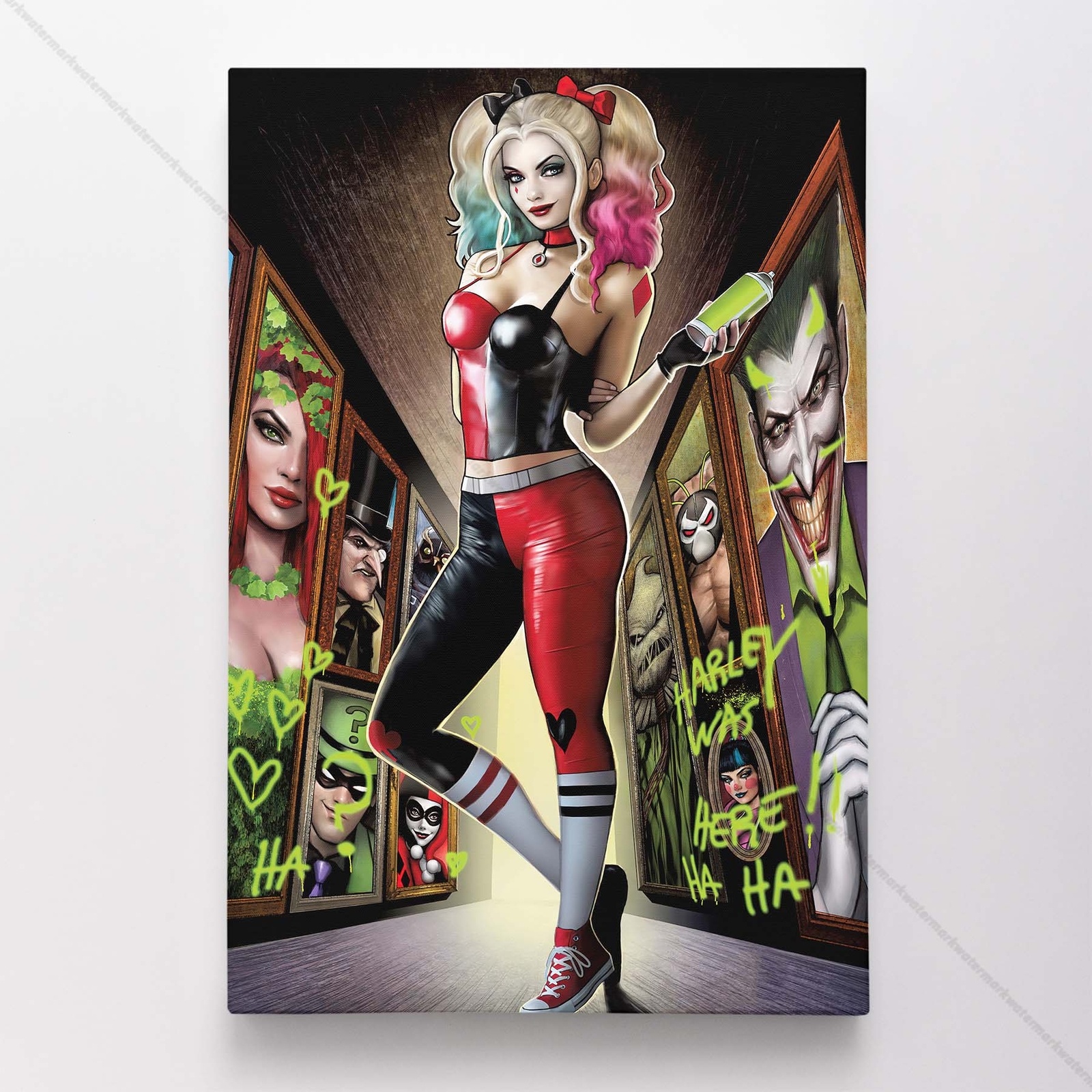 Harley Quinn Poster Canvas Superhero DC Comic Book Comics Wall Art Print #9083