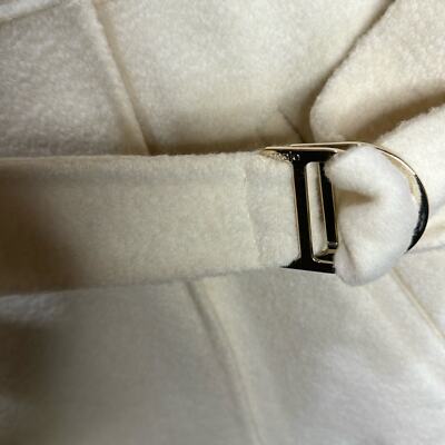 Pre-owned Maje Genesis Belted Long Coat Size 36 (us 4) In White