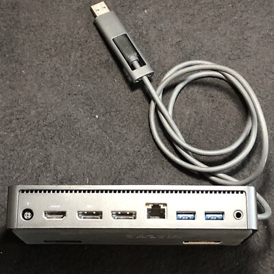 Dell D6000 Universal Docking Station - Black - Missing Power Supply Untested