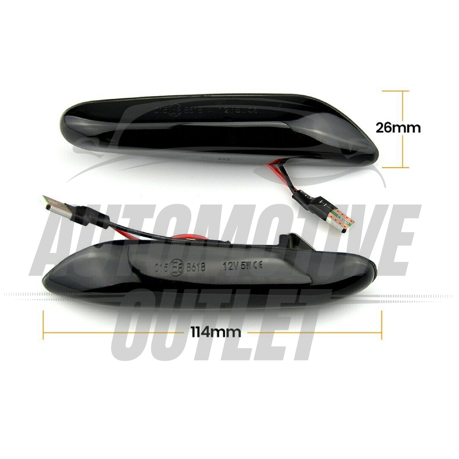 2X DYNAMIC LED SMOKED TURN SIGNAL SIDE INDICATOR FOR BMW E90 E91 E92 E60 E87 E82 4