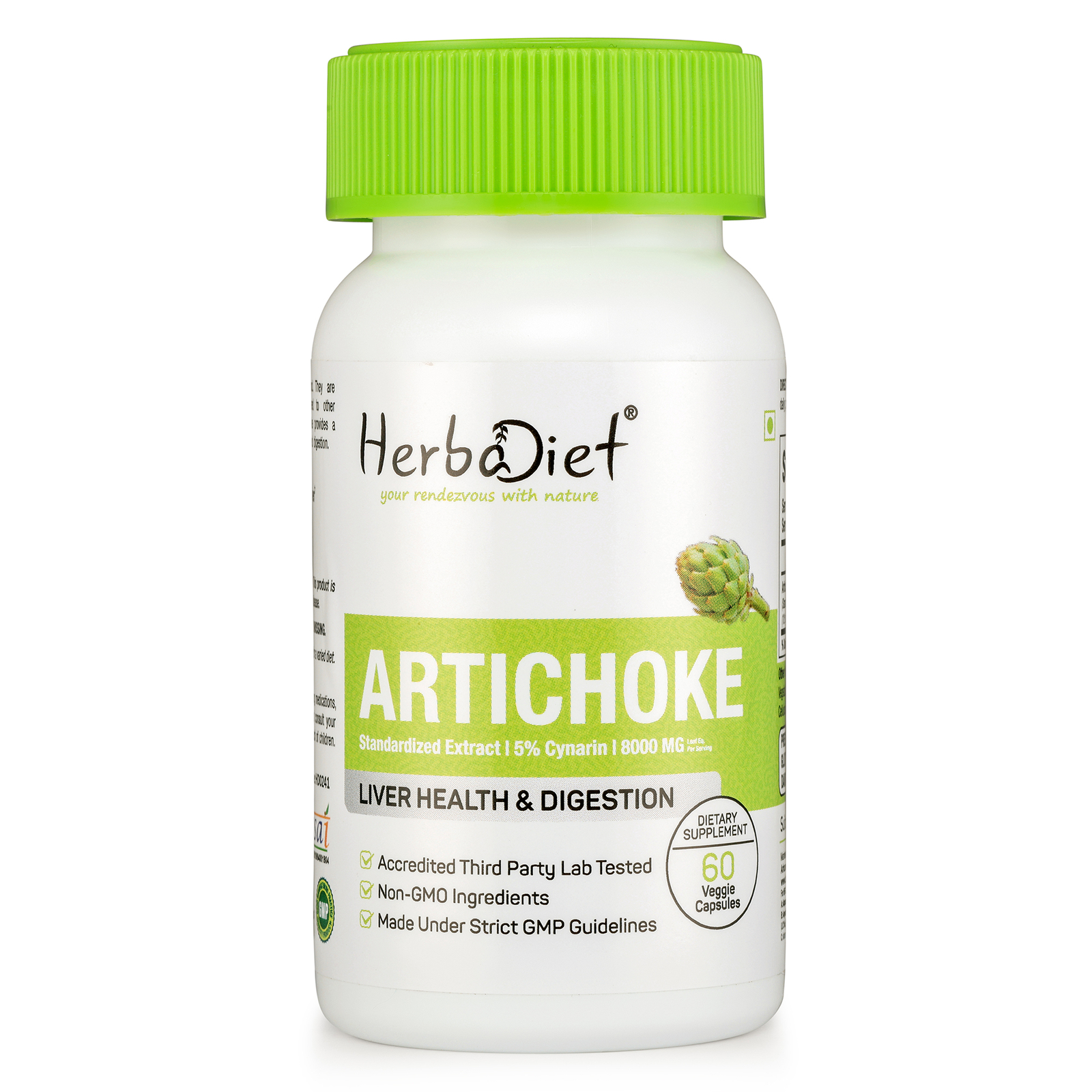 Artichoke Extract Capsules 5% Cynarin 800mg STRONG Liver  Digestive Support