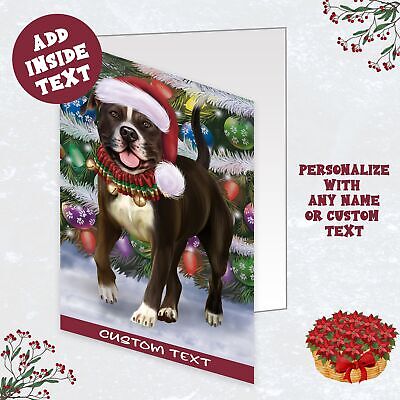 American Staffordshire Greeting Cards and Note Cards with Invelope Christmas NWT