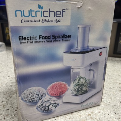 Electric Food Spiralizer, 3-in-1 Food Processor, Salad Shooter, Shredder