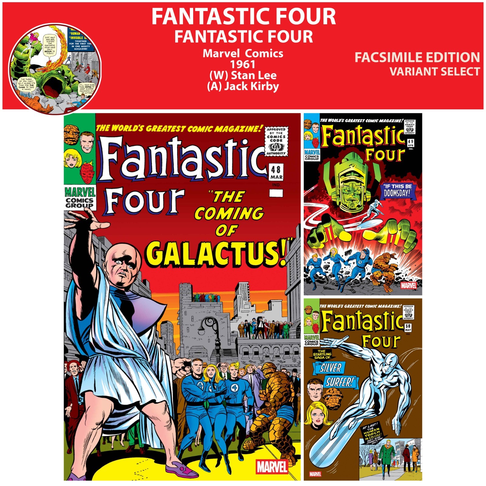 Fantastic Four (1961) #48 49 50 Marvel Comics FACSIMILE