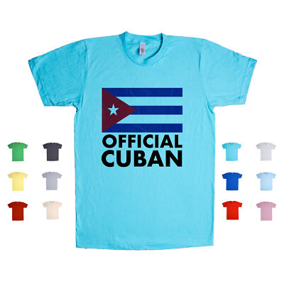 Official Cuban Cuba Caribbean Island Country Nationality Flag Fan Unisex T Shirt