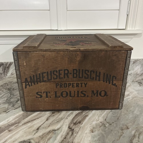 Vintage 1976 Budweiser Anheuser Busch Centennial Wooden Beer