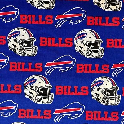 NFL LICENSED BUFFALO BILLS ALLOVER #3 PRINT COTTON - FABRIC YOU CHOOSE SIZE