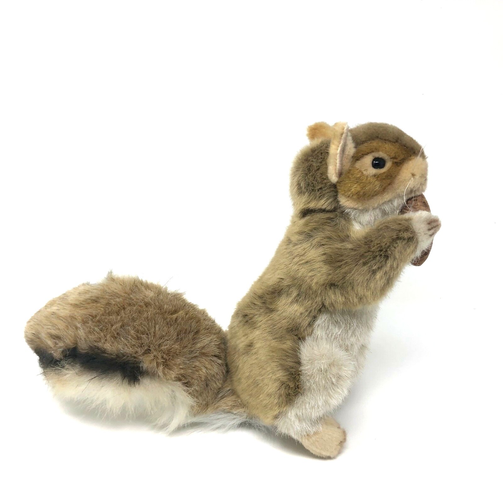 Hansa Red Squirrel Holding Nut Plush Realistic Stuffed Animal Toy with Tags 22cm
