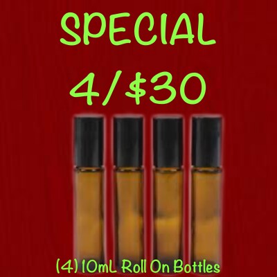  4/$30 DEAL! 4 (10mL) Roll On PERFUME/FRAGRANCE BODY OILS 450+ NICHE TYPE SCENTS