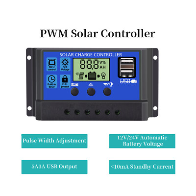 30-100A MPPT Solar Panel Regulator Charge Controller Auto Focus Tracking 12V/24V