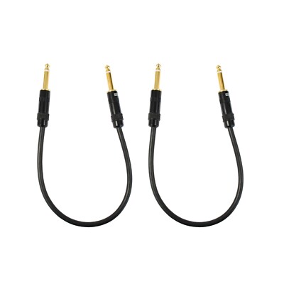 Audio2000 2 Pack 1/4'' TS to 1/4 Inch TS Patch Cable C090xx-P2