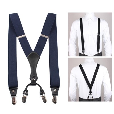 Suspenders for Y Shaped Adjustable with Swivel Hooks Casual Pants Straps