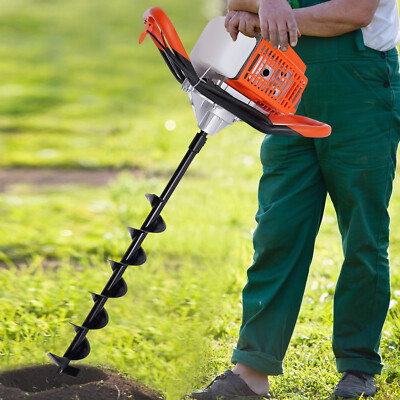 72CC Post Hole Digger Gas Powered Earth Auger Borer Ground Drill