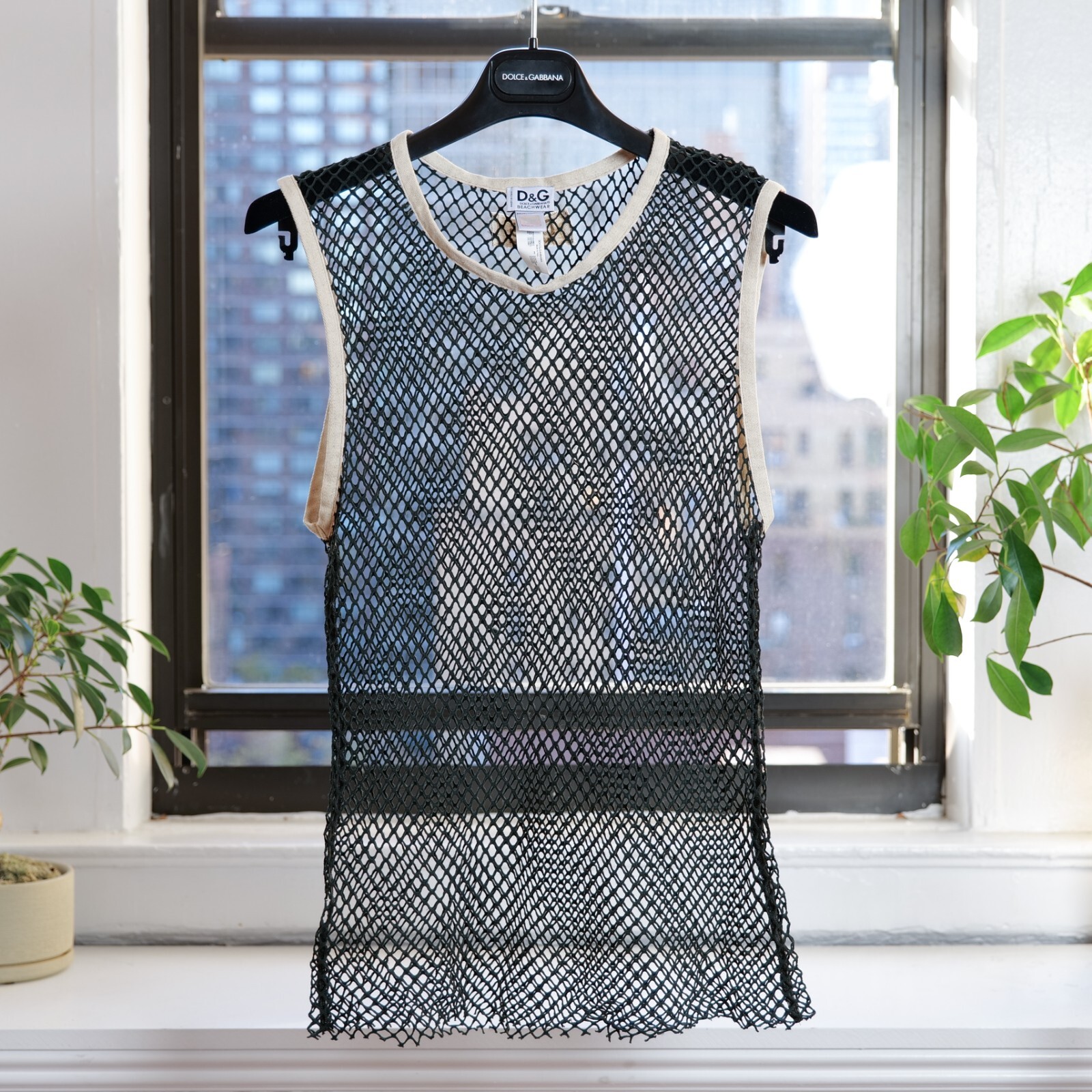 Dolce & Gabbana Vintage Runway Black Net Mesh See-Through Dolce & Gabbana Vintage Runway Black Net Mesh See-Through
