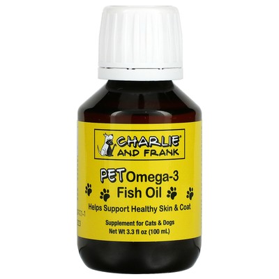 Pet Omega-3 Fish Oil, для кошек и собак, 3,3 жидких унции (100 мл)