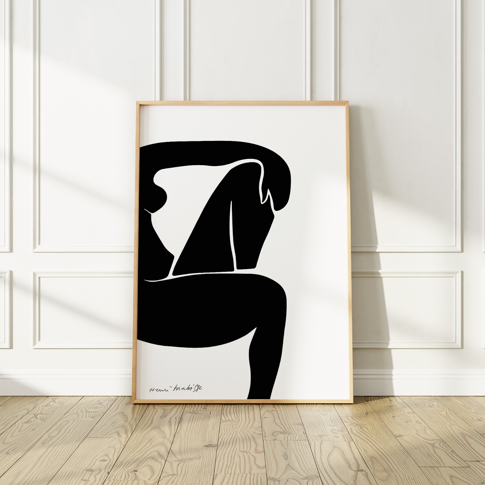 H. Matisse 1952 複製シルクスクリーンアート Henri Matisse Vintage 1980 Fine Art Silkscreen Print Framed