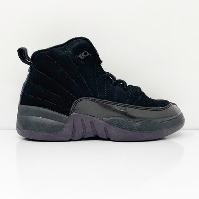 

Nike Boys Air Jordan 12 151186-051 Черные баскетбольные кроссовки, размер 11C, Черный, Air Jordan 12