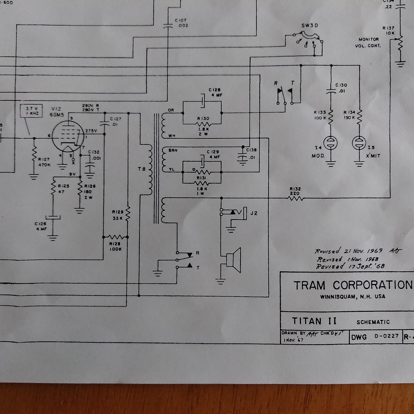 TRAM Titan II **Two versions of the schematic **