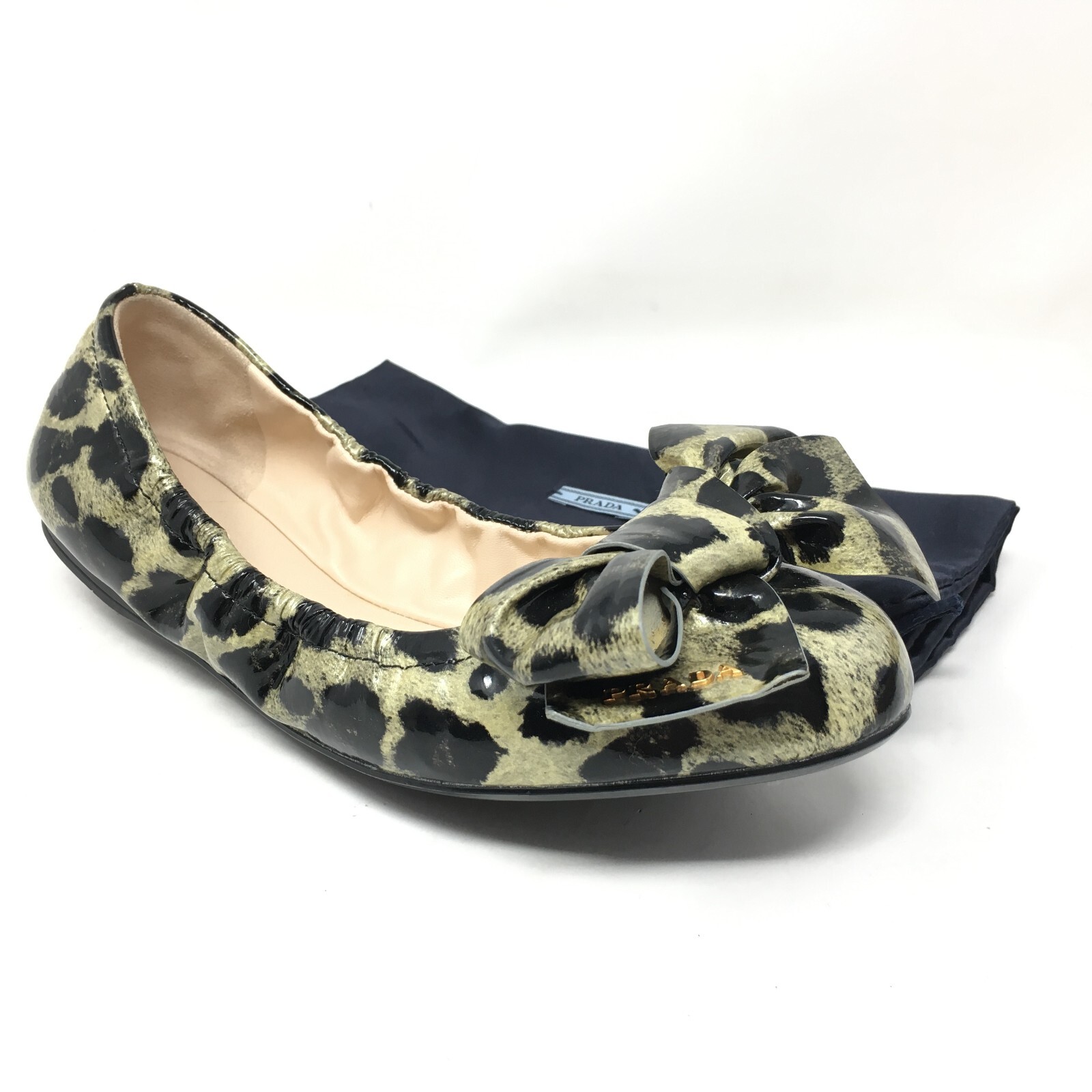 靴 PRADA SPORT Logo flat shoes BLACK Prada Sport Ballet Flats Patent Leather Black 36.5 Look Like