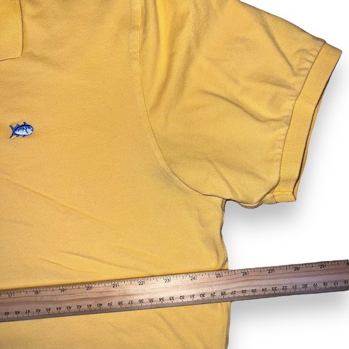 Southern Tide Polo Shirt Mens Extra Large Yellow Skipjack Golf Preppy Casual