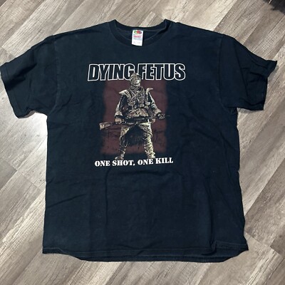 Vintage 2000s Dying Fetus Stop At Nothing Tour T Shirt XL Death Metal Hardcore