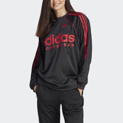 

Жаккардовый джерси с длинными рукавами, Black / better scarlet