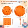 Oudain 96 Pcs Anime Theme Party Supplies 24 Sets Anime Paper Plates Napkins Forks Orange and Red Stars Print Disposable Plate Napkin Fork for Anime Party Decoration