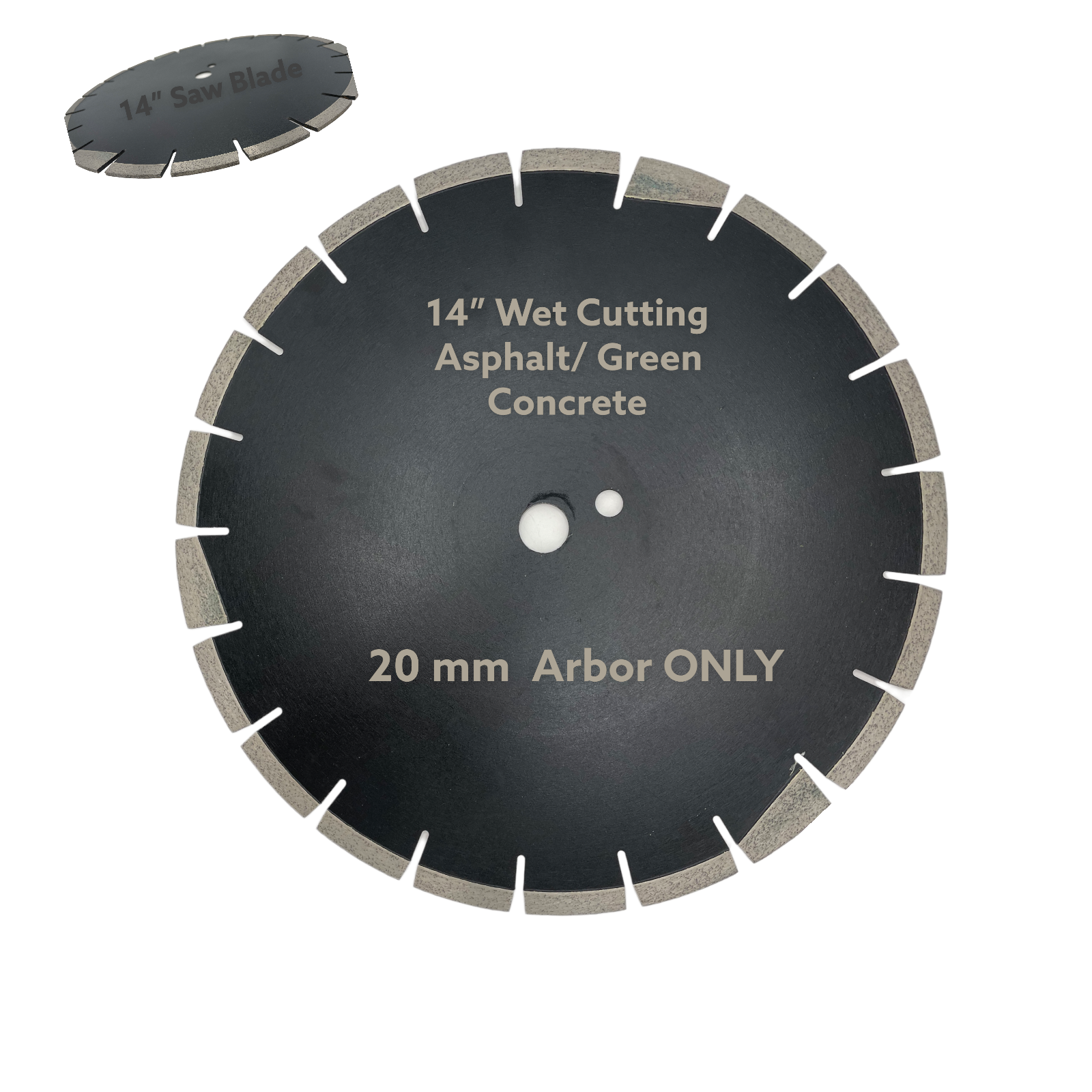 3 Pk 14 In Premium Wet Asphalt Saw Blade Cut Green Concrete Asphalt 20mm Arbor
