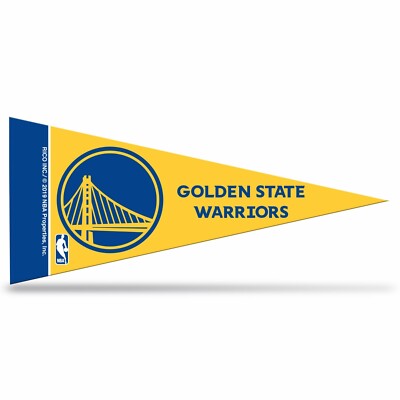 Golden State Warriors Mini Pennants, 4'' x 9'' - Licensed by Rico - Made In USA