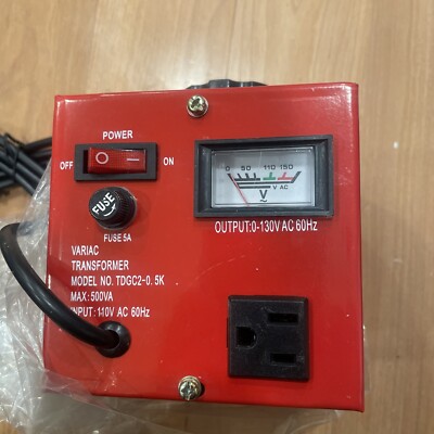 Anesty Variable Voltage Regulator Model TDGC2-0.5 KVA, Output 0-130V Free Ship..