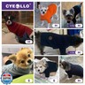 cyeollo Small Dog Sweater with Leash Hole Turtleneck Knitted Warm Dog Clothes Puppy Sweaters for Small Dogs, Grey S