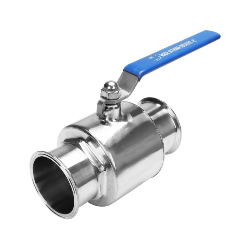 DERNORD 4 inch Tri-Clamp Clover Ball Valve 2pc Stainless Steel 304,PTFE Lined...