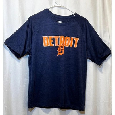 Detroit Tigers MLB Genuine Merchandise Navy Orange T Shirt Men's Large