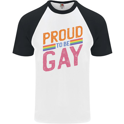 LGBT Pride Awareness Proud To Be Gay Herren S/S Baseball Maglietta