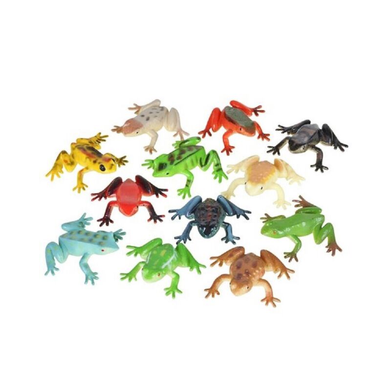 Poison Dart Frog Toys - Set of 12 - 2inch Frog Toy - Assorted Colors - Science