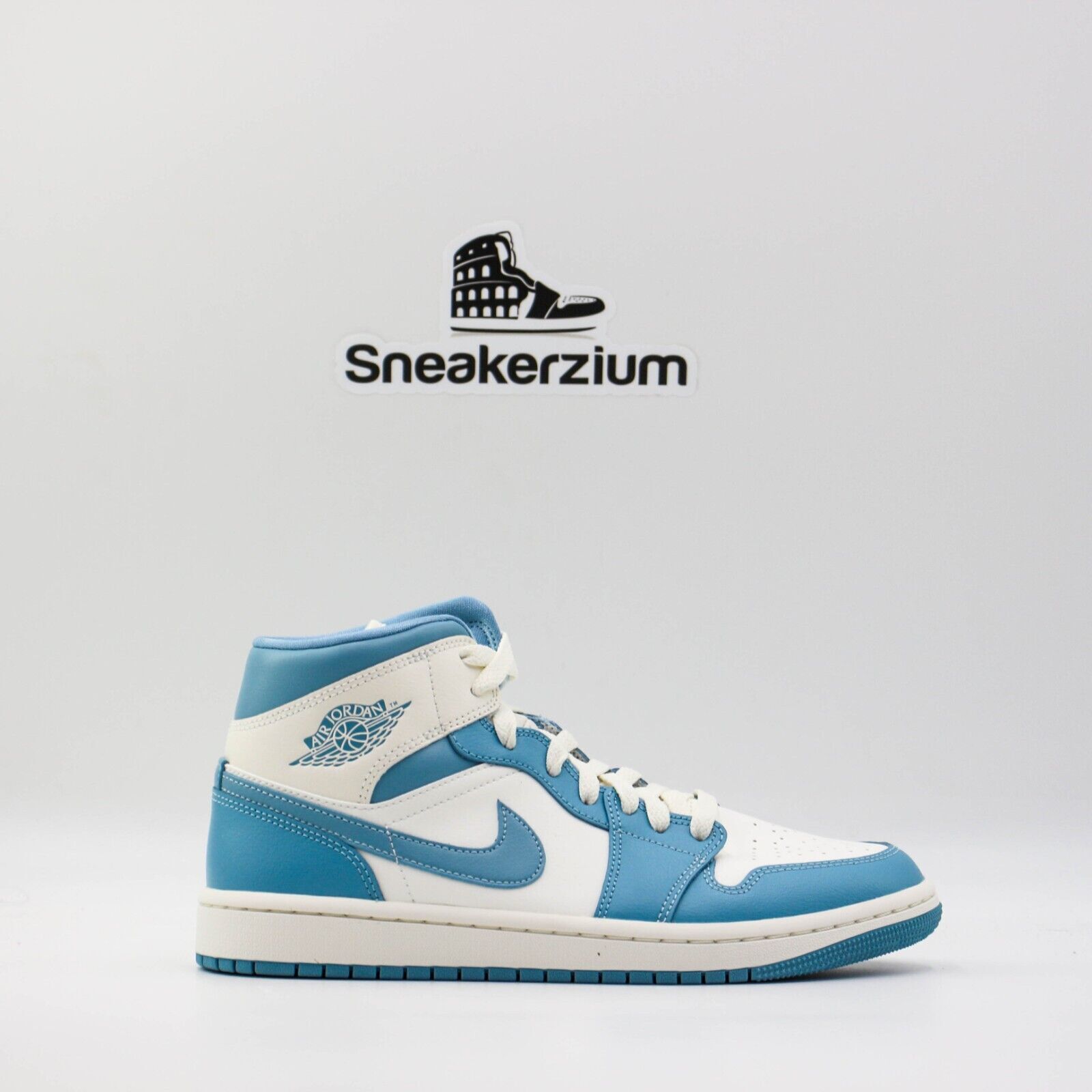 

Nike Womens Air Jordan 1 Mid UNC Worn Blue Sail BQ6472-141 Новые, Синий, Jordan Air Jordan 1 Mid