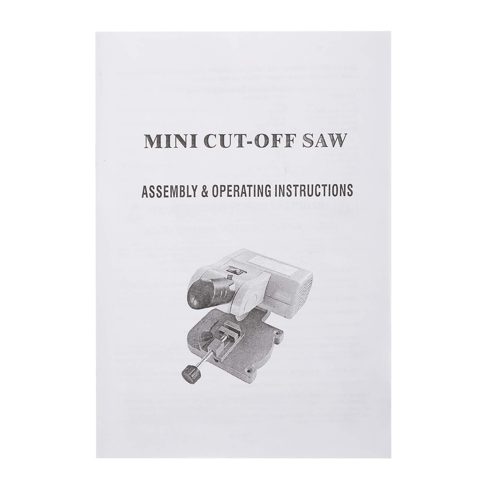 Mini Bench Top Cut-off Miter Saw +Miter Gauge 2 Blade for Wood Plastic Cutting