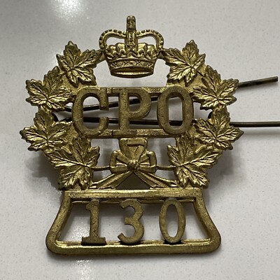 Vintage Canada Post Office Queen's Crown Hat Badge Canadian