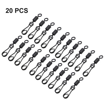 Carp Fishing Swivel Quick-Change Hooklink Clips Link Rig Rings Bait Tackle 20pcs