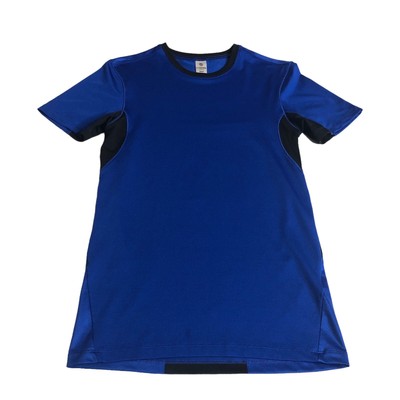 Zumba Shirt Mens XS Blue Strong Get Amped Performance Work Out Exercise Mesh Tee