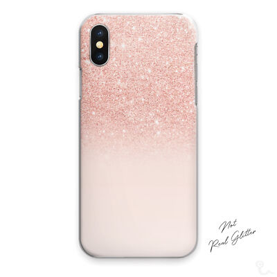 Pink Phone Case For iPhone 13/12/11/XR Samsung A32/A52 Glitter Print Hard Cover