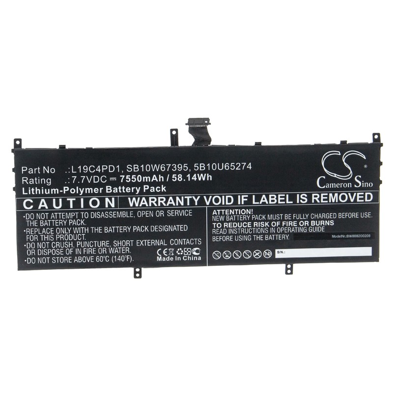 Batterie Remplace Lenovo 5b10u65274 5b10u65275 L19c4pd1 L19d4pd1 7550mah