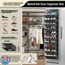 Kotkn 10 Tier Over The Door Organizer - Heavy Duty Hanging Storage Rack with Sturdy Oxford Fabric, Holds 20+ Pairs of Footwear, Boots and Sneakers, Saves 50% Closet Space (Black)