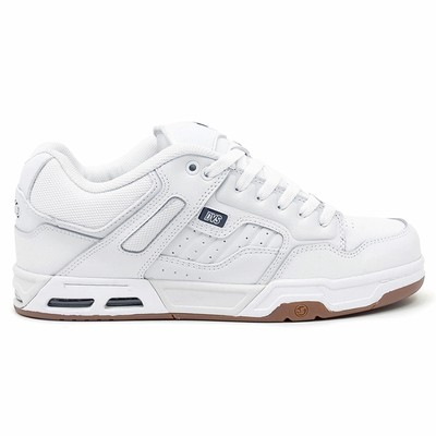 DVS DVS HERREN ENDURO-ERBE NIEDRIGES TOP SNEAKER SCHUHE WEISS GUMMI NUBUK SKATEBO