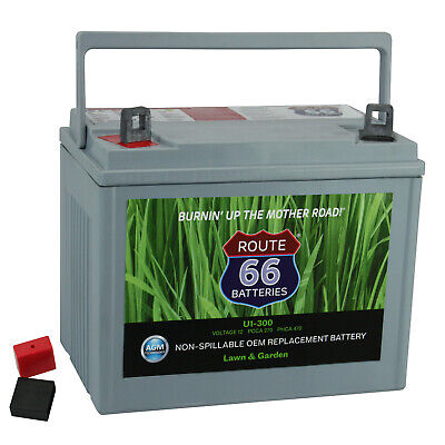 Battery 12V 35Ah U1 Lawn Mower Battery for Exmark Zero-Turn Mowers- All