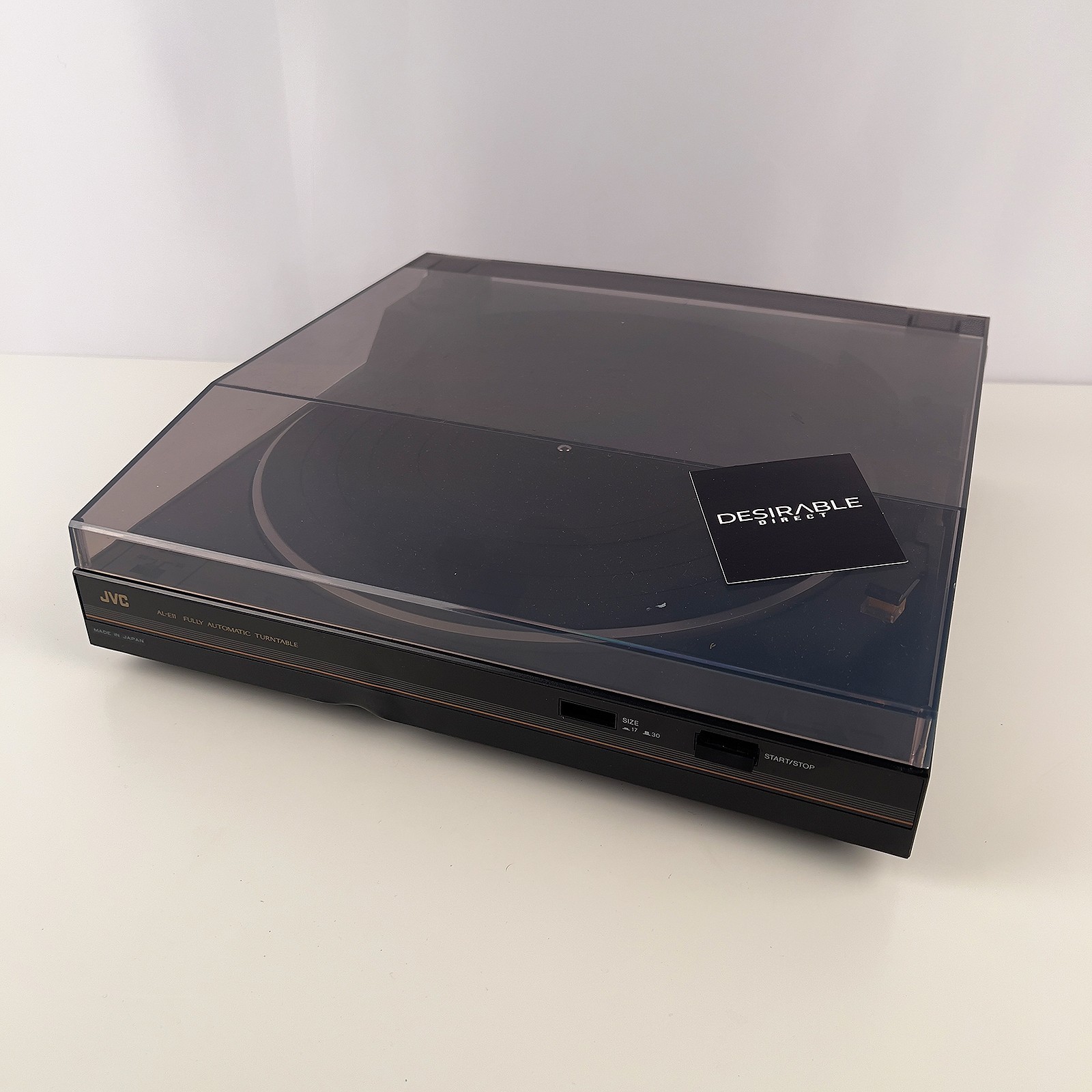 JVC AL-E11BK Turntable Front View Black