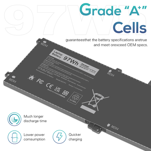 6GTPY/H5H20 Battery for Dell XPS 15 9550 9560 Precision 5520 M5520 Workstation