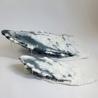 Ice World Wargame Terrain Rocky Hills - Slopes-  Warhammer D&D RPG scenery