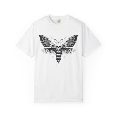 Skull Moth T-shirt | Gothic Insect Illustration