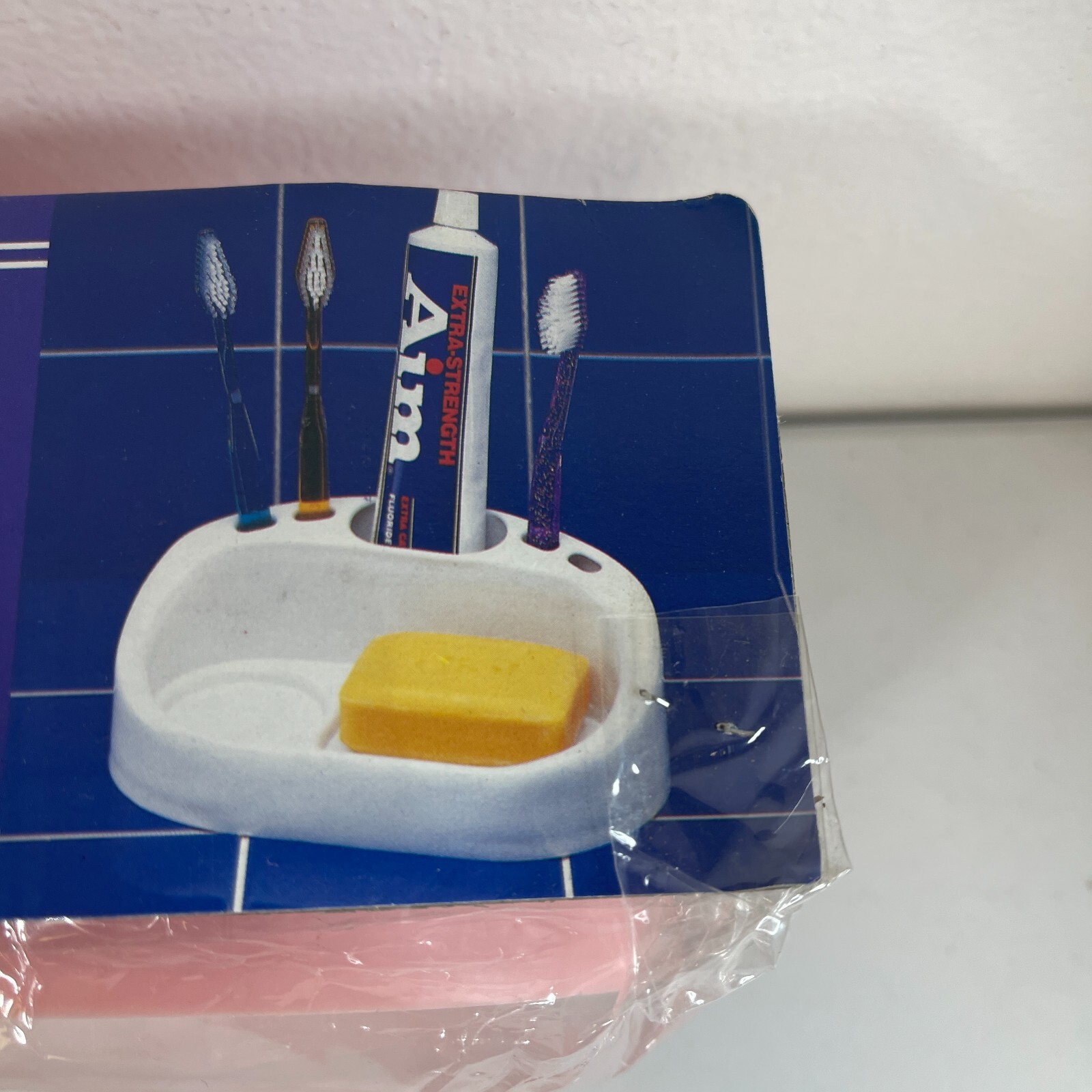 Vintage Bathroom Organizer For Your Tooth Brush & Paste & Other. Rare, Pink - Picture 5 of 6